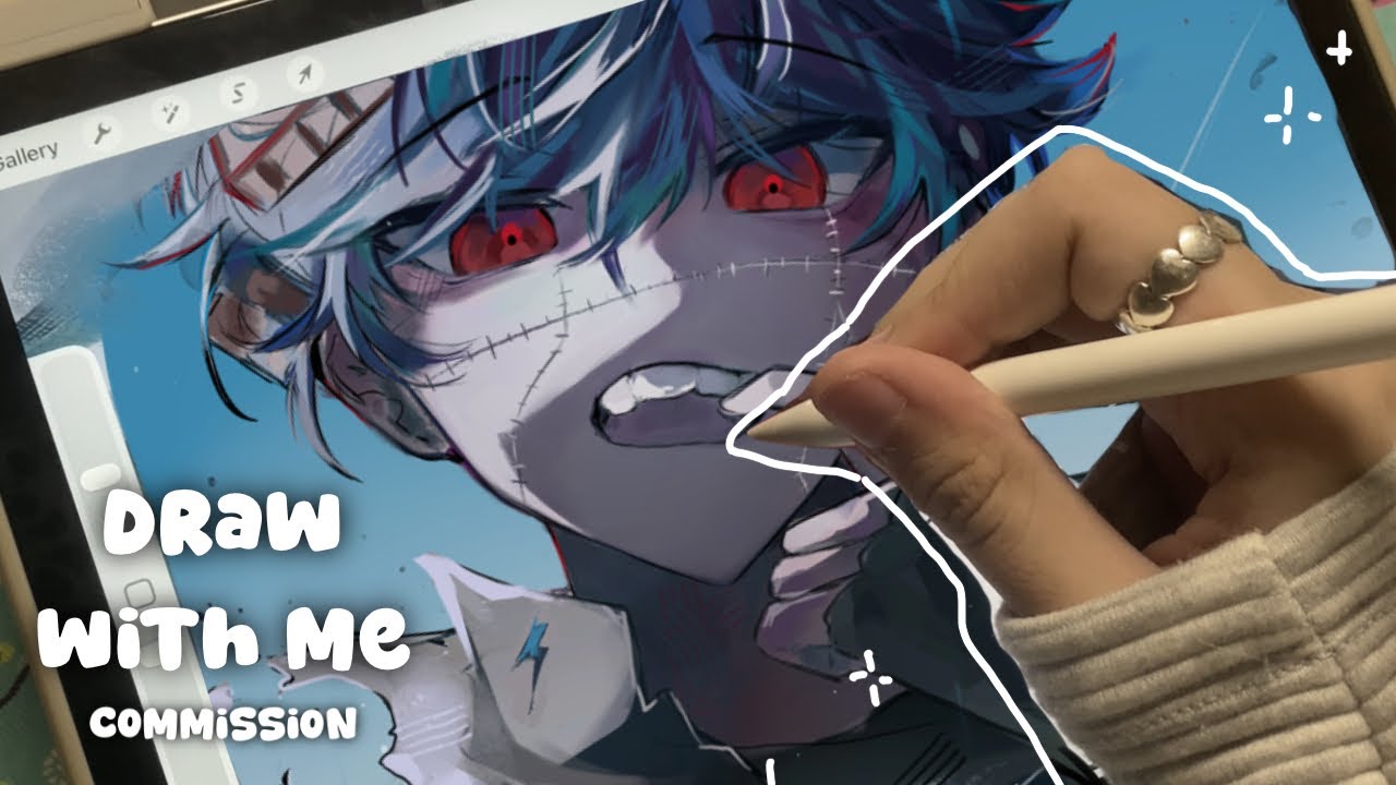draw with me | vgen commission | procreate + ipad | my rendering process