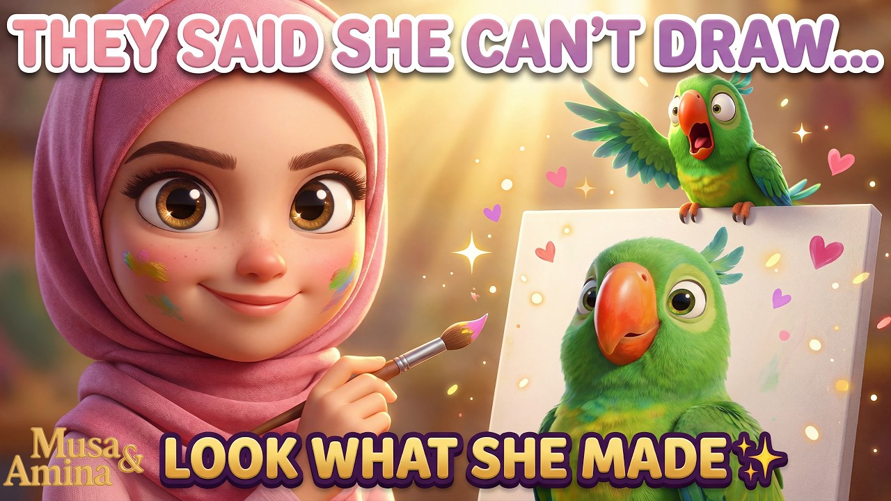 They Said Amina Could Not Draw! | Musa & Amina Episode | Islamic Cartoon