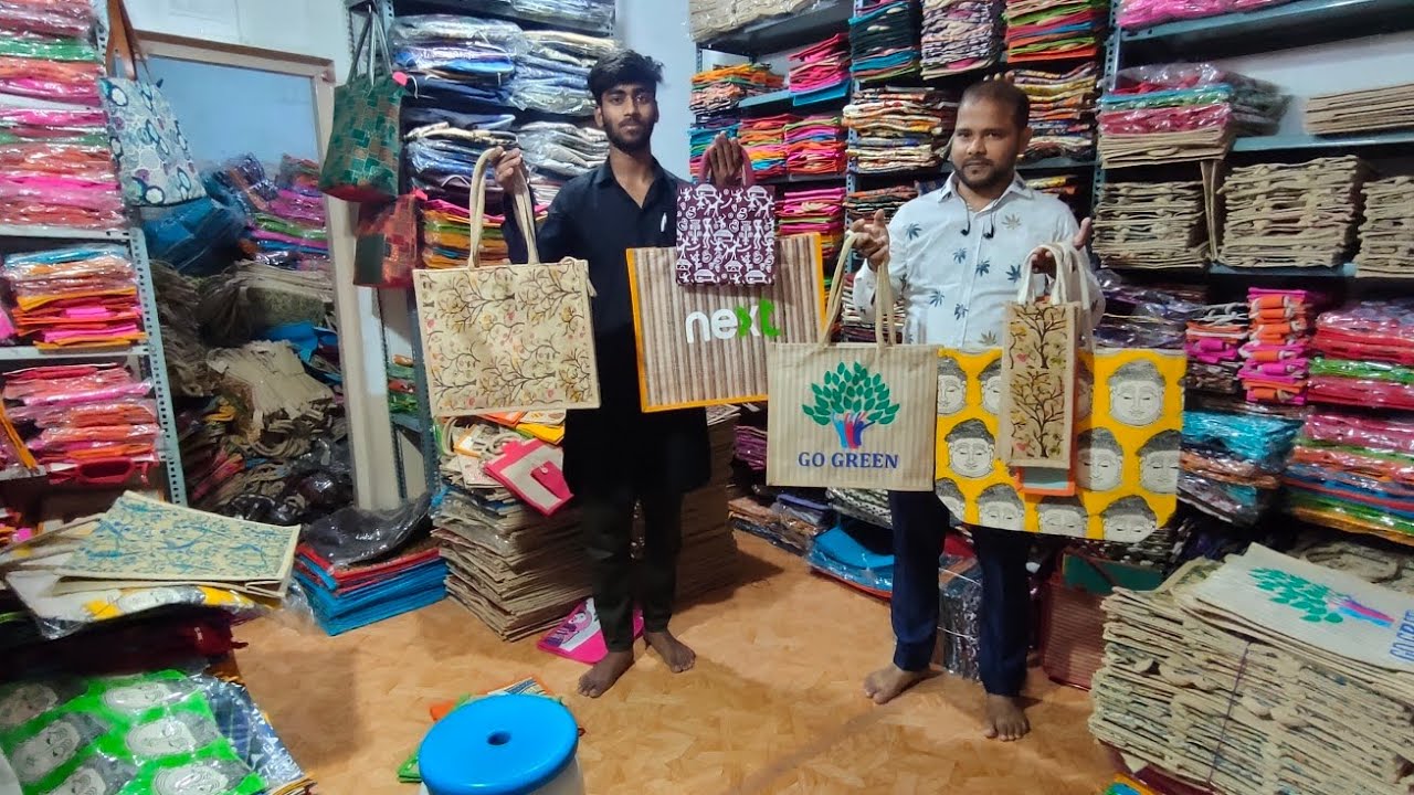 Chickpet Bangalore Wholesale Jute Bags Shop 40Rs/Courier AVL/Sales&Return Gifts Jute Bags/Shopping