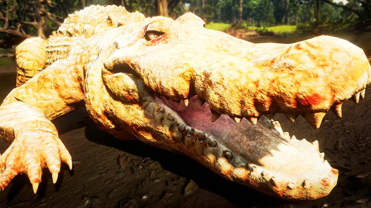 Jacaré Lendário Albino! Importunando Humanos! Pântano | Red Dead Redemption 2: Animais Mod | (PT/BR)