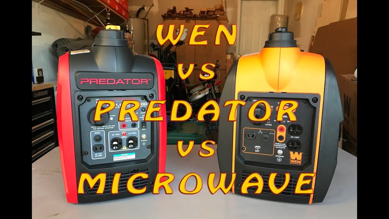 Wen 56200i vs Predator 2000w Generator Microwave Test
