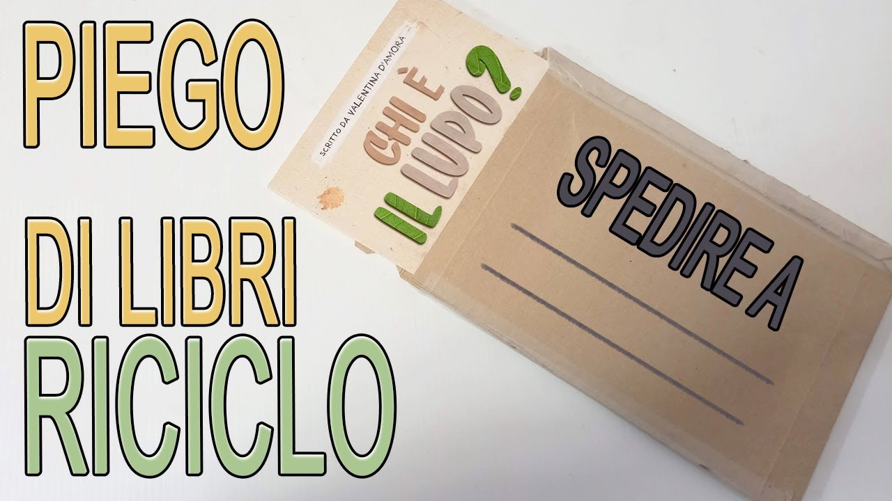 Piego di libri fai da te spedizione riciclo busta - Arte Green