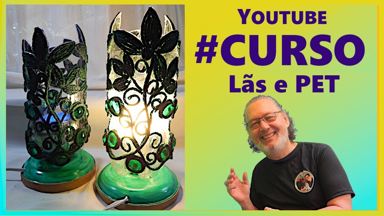 Luminárias Artesanais com LÃS e GARRAFAS de PET #curso