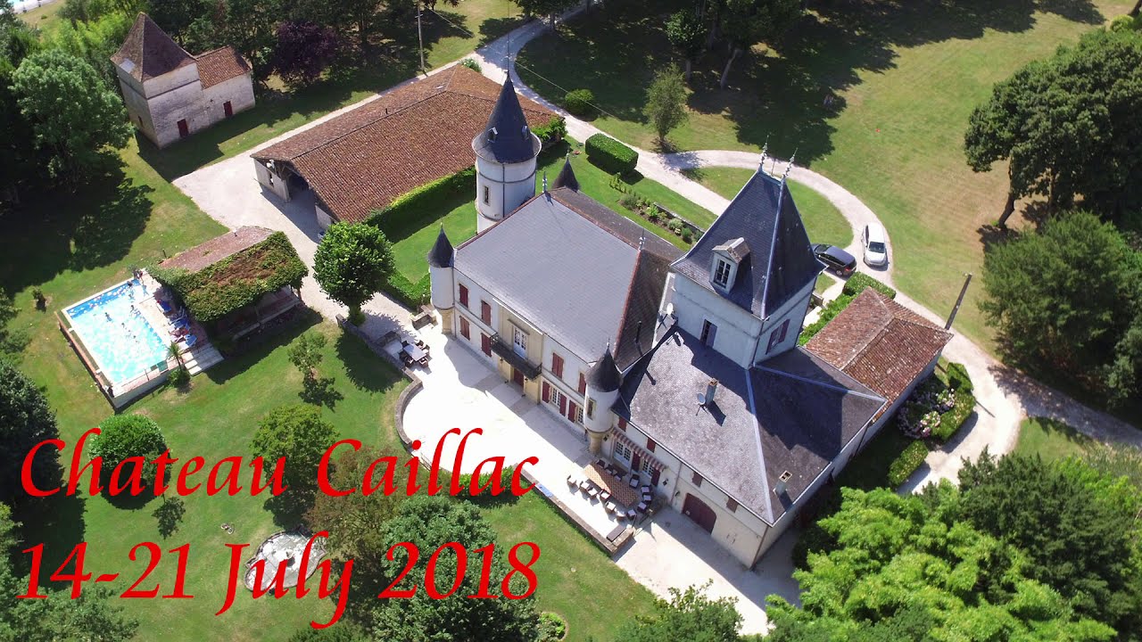 Drone video showing the outside of Chateau Caillac fongrave france