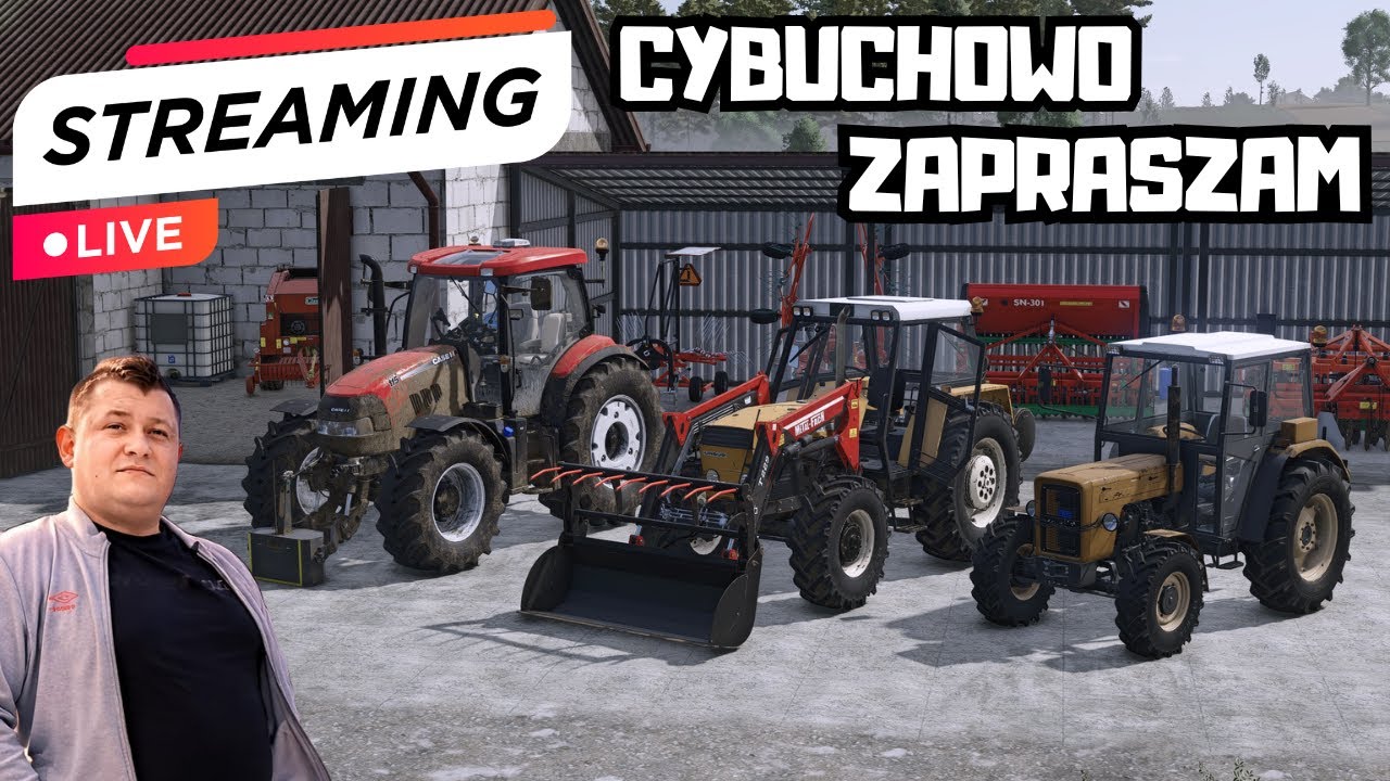 🔴 LIVE FS25 |🔴 SIUP! SIUP! – LECIMY! 🚜💥 CYBUCHOWO 🇵🇱 POLSKA WIEŚ #4 WBIJAJ POGADAĆ 😁😁