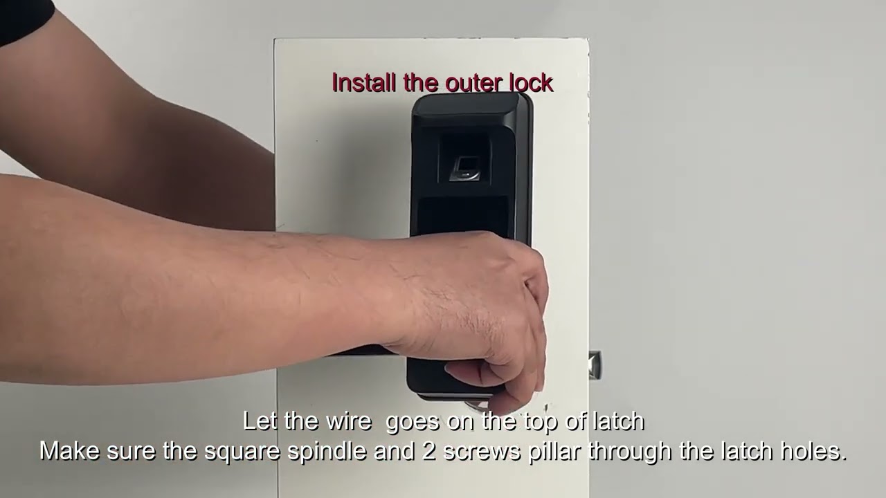 A01 fingerprint door lock installation video
