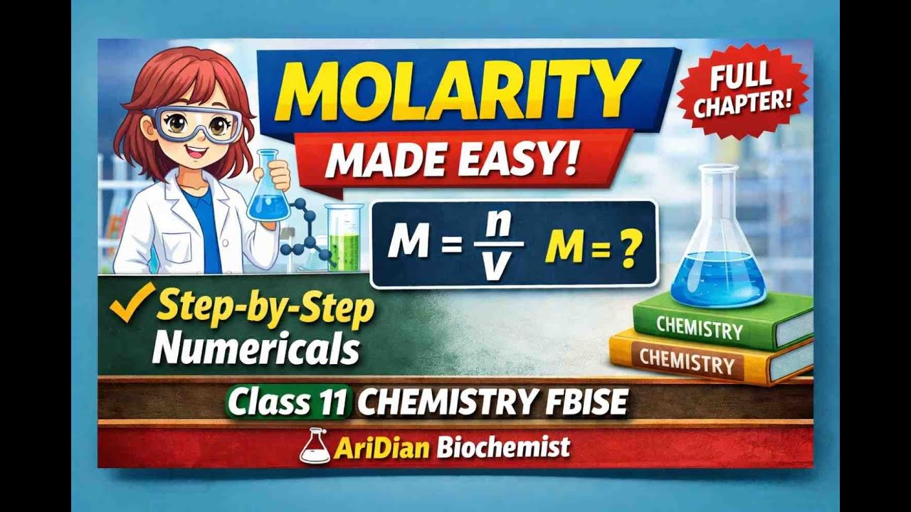 Molarity Explained Step by Step | Class 11 Chemistry FBISE | Numericals Made Easy