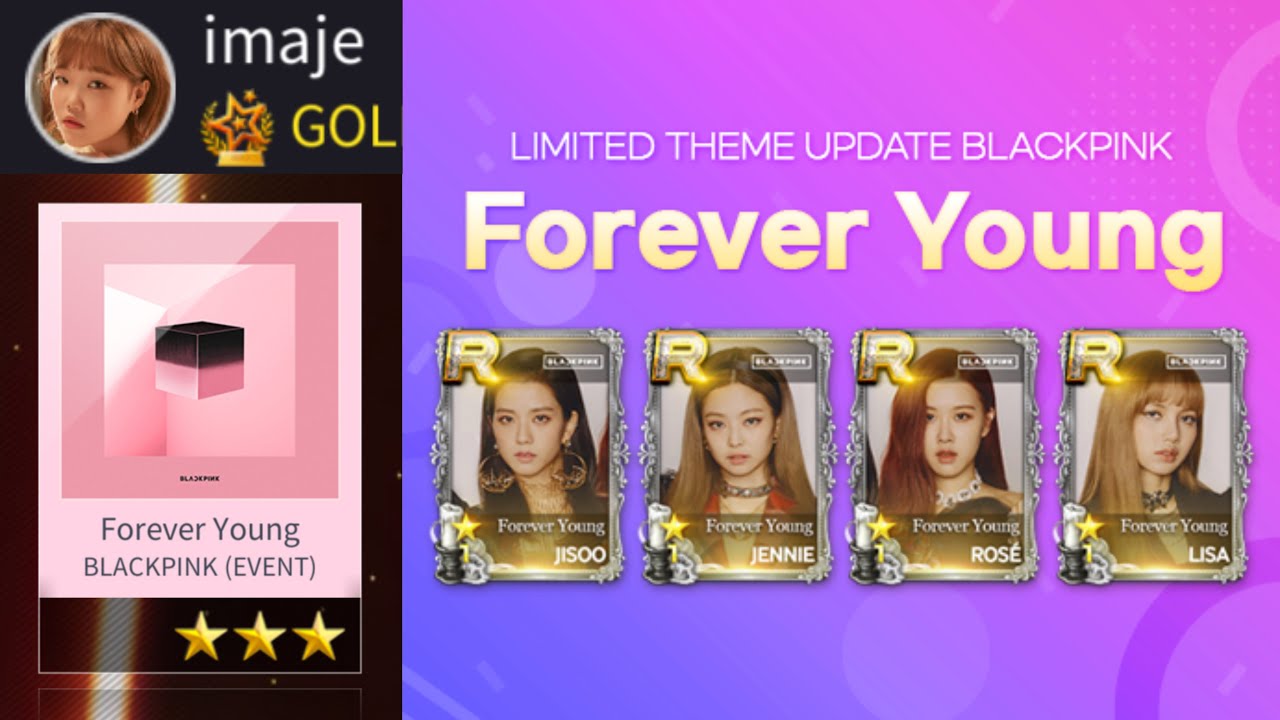 [SuperStar YG] BLACKPINK 'Forever Young' /w LE theme 🕯 Hard mode 3 stars gameplay