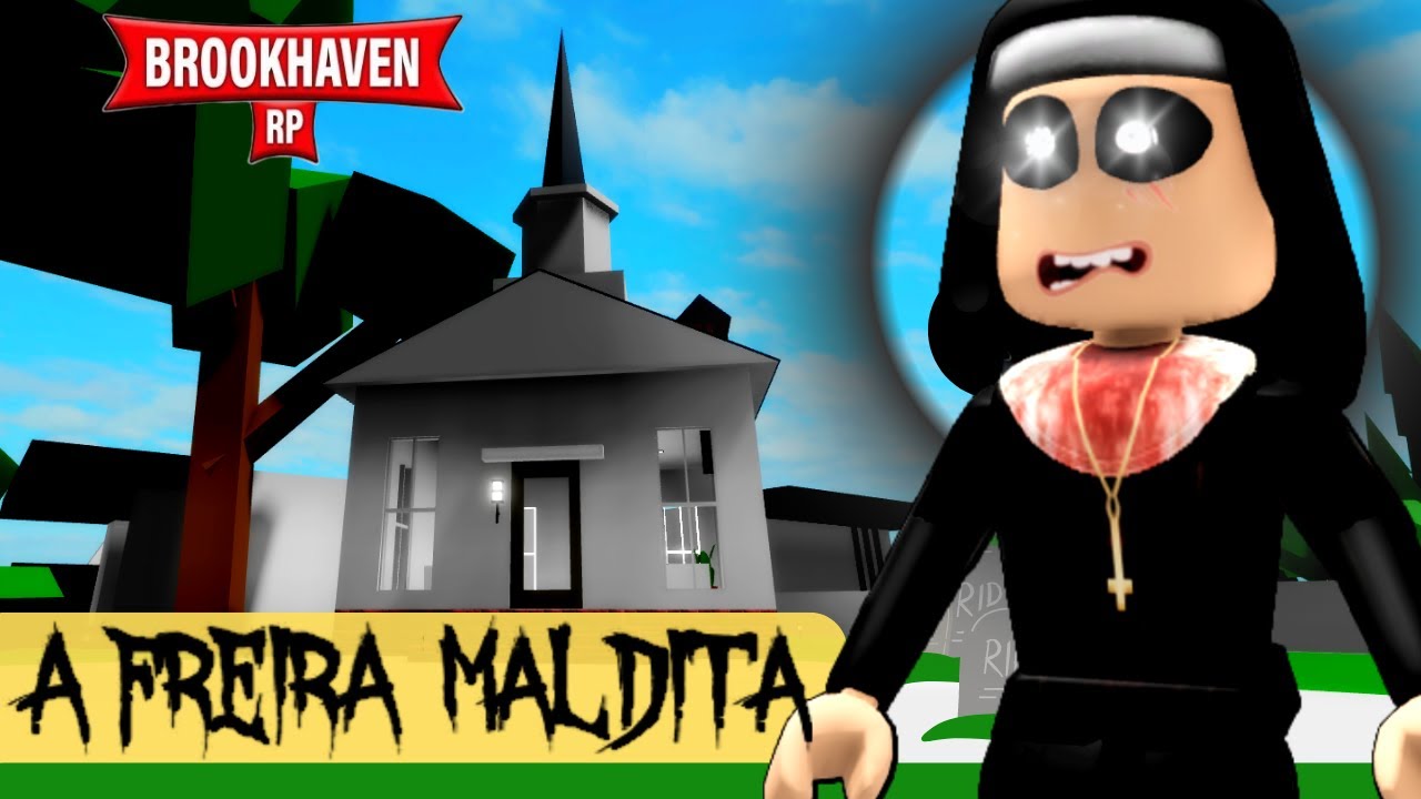 A FREIRA no BROOKHAVEN: Historinha de terror | Roblox com VOZ