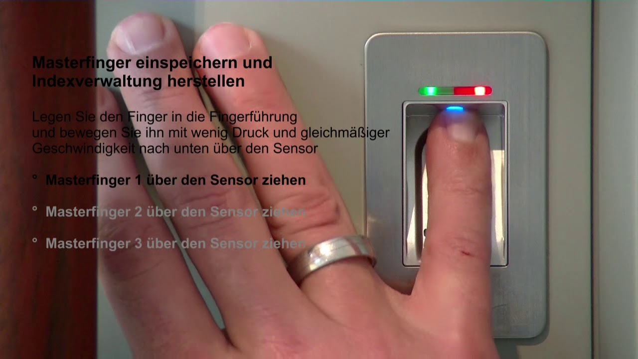 Fingerscanner IDENCOM bedienen und programmieren mit dem Adminfinger