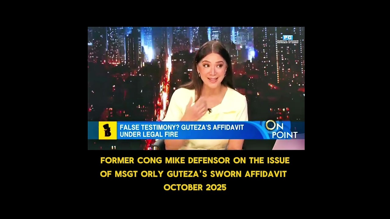 Ex-Cong Mike Defensor on witness Guteza October 29, 2025