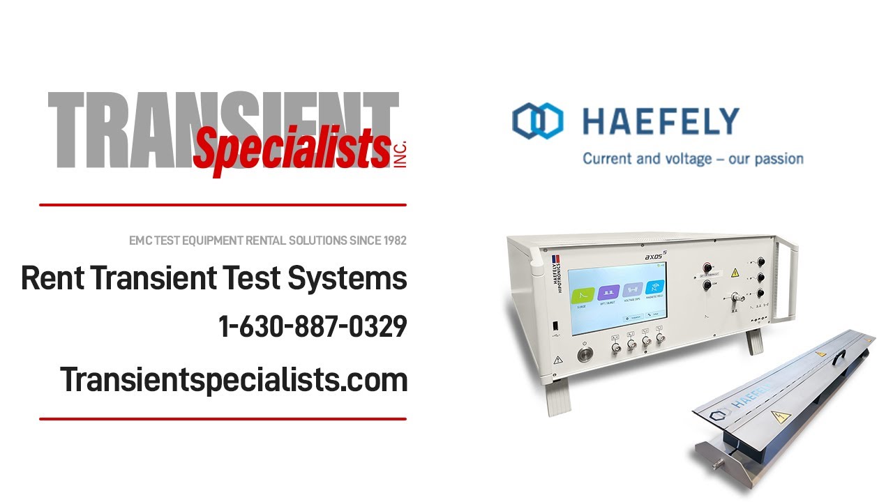Haefely AXOS 5 Setup - Surge & EFT Testing Guide Includes CCL