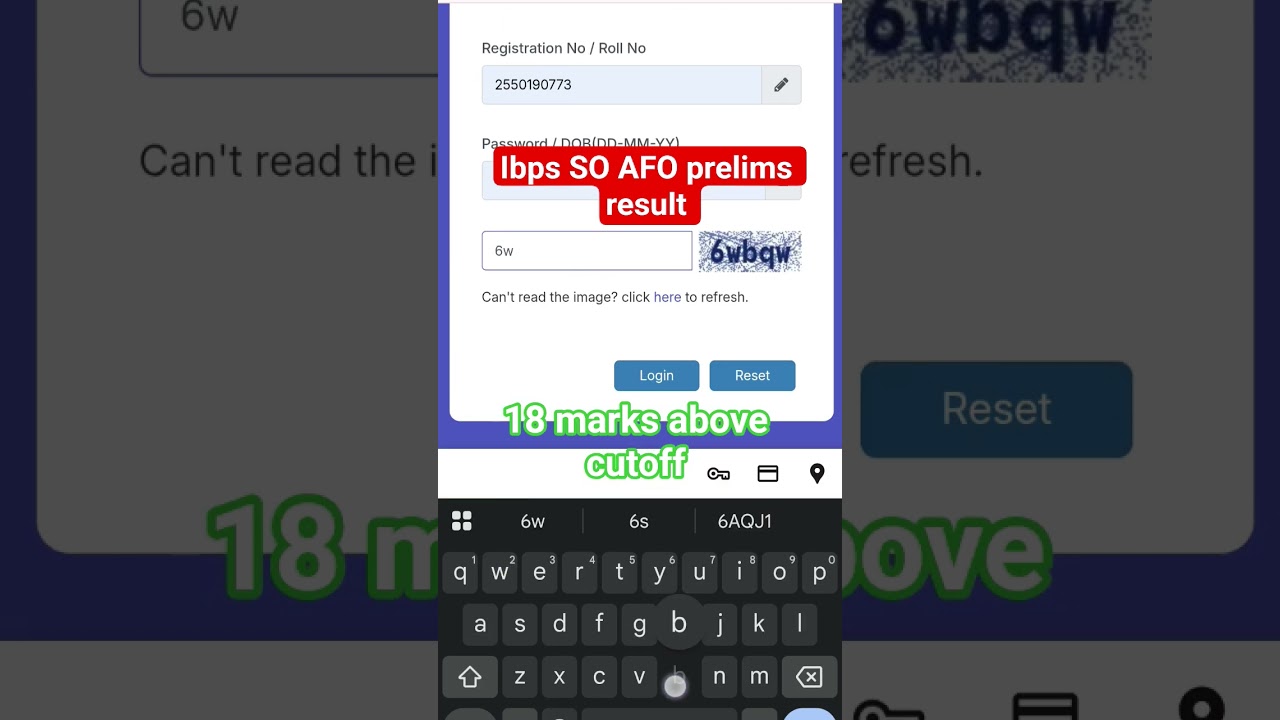 ibps SO AFO prelims result out#afo #ibpssopreparation #2025 #ibps #shorts