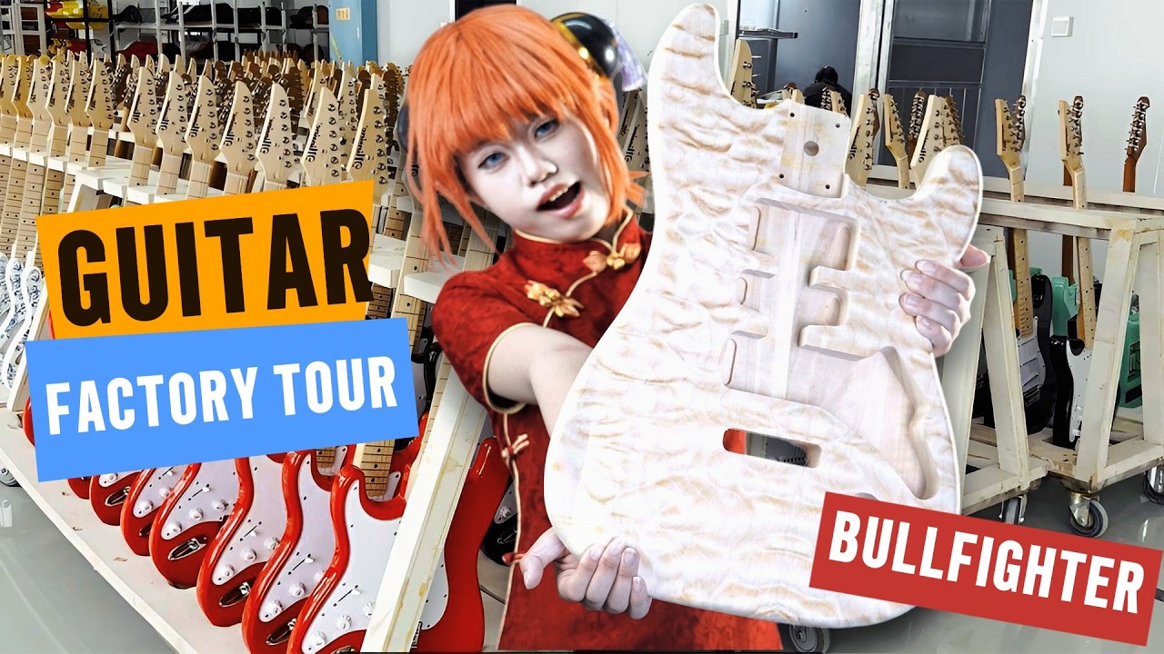 Unveiling the Secrets: Bullfighter Electric Guitar Factory Tour！