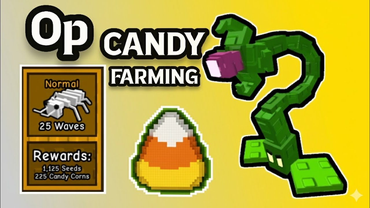 I Went Noob to Pro Candy Farmer in Garden Tower Defense Roblox