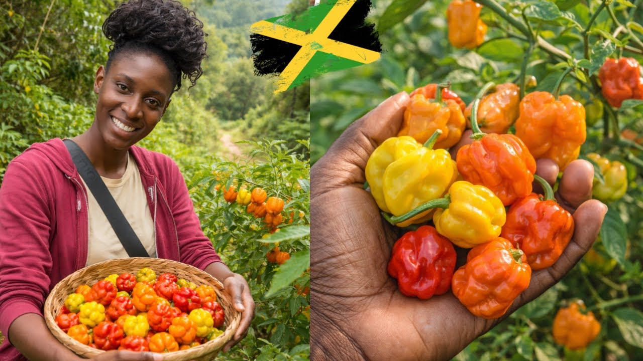 Nothing Store-Bought 🇯🇲 | Homegrown Scotch Bonnets Harvest & Real Jamaican Sunday Cooking!