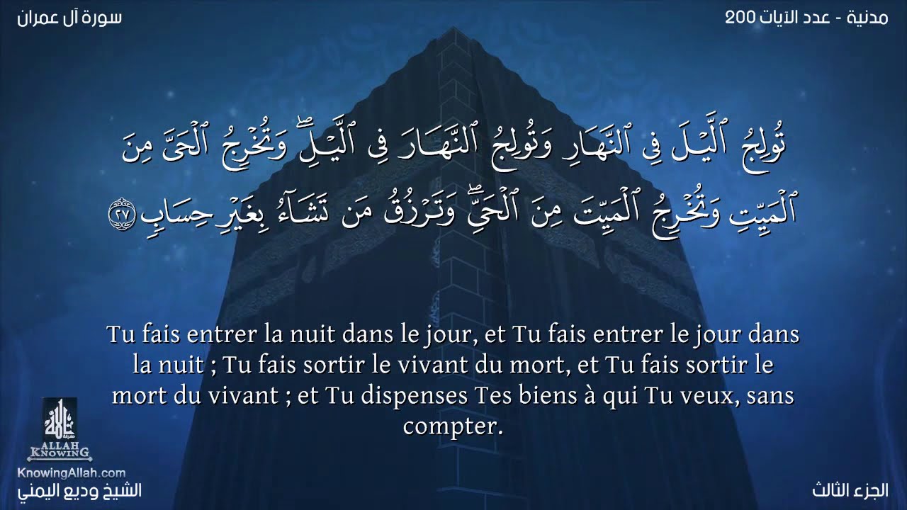 Sourate Ali Imran | Wadi Al-Yamani (3) سورة آل عمران | وديع اليمني