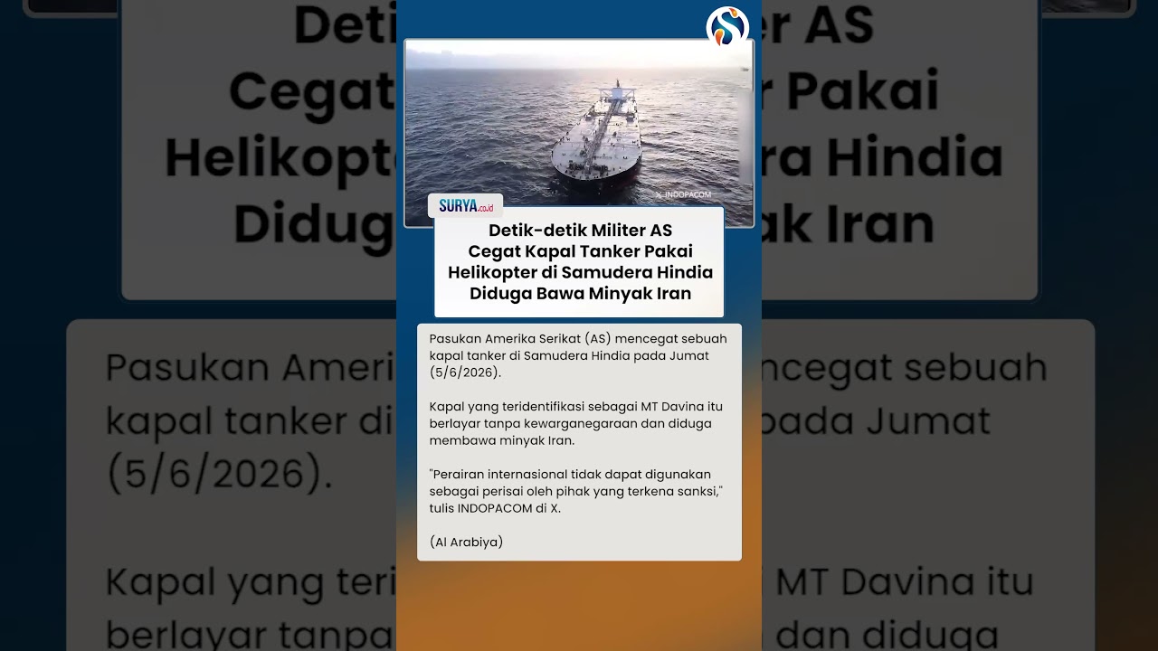 PAKAI HELIKOPTER! AS Sita Kapal Tanker yang Diduga Bawa Minyak Iran di Samudera Hindia
