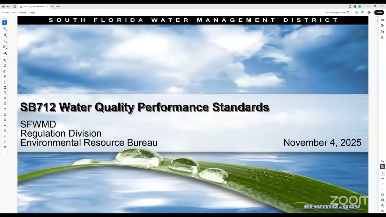 SB712 Water Quality Performance Standards
