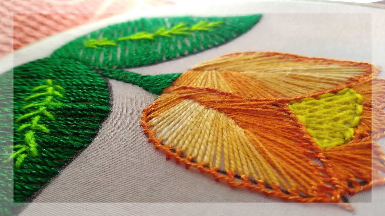 como bordar un tulipán 🌷 | Bordado para tulipanes super sencillo i bonito