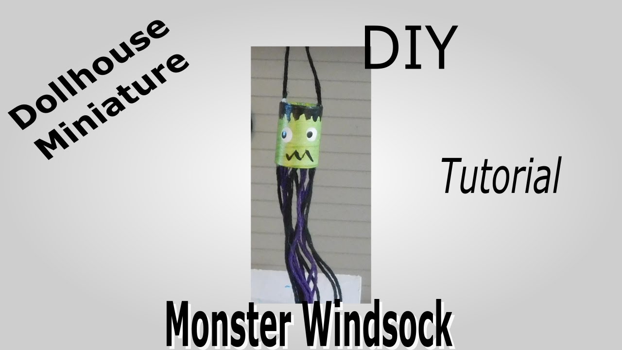 Dollhouse Miniature Monster Windsock Tutorial