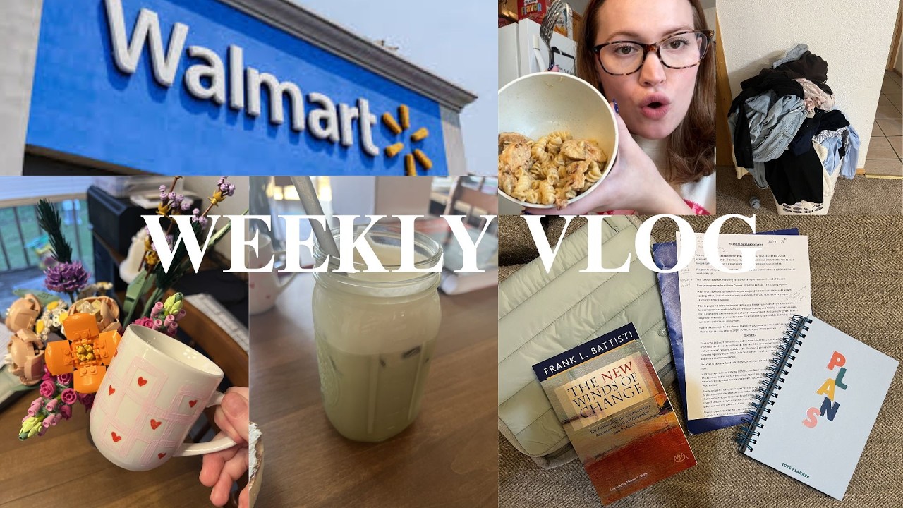 WEEKLY VLOG as a music education major!🎵🍎 cleaning/homework/galentines/shopping/new recipes
