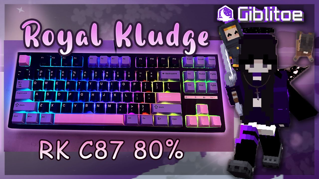 Распаковка магнитной клавиатуры RK Royal Kludge C87 80% (звуки клавиатуры и мыши из игры Bedwars ...