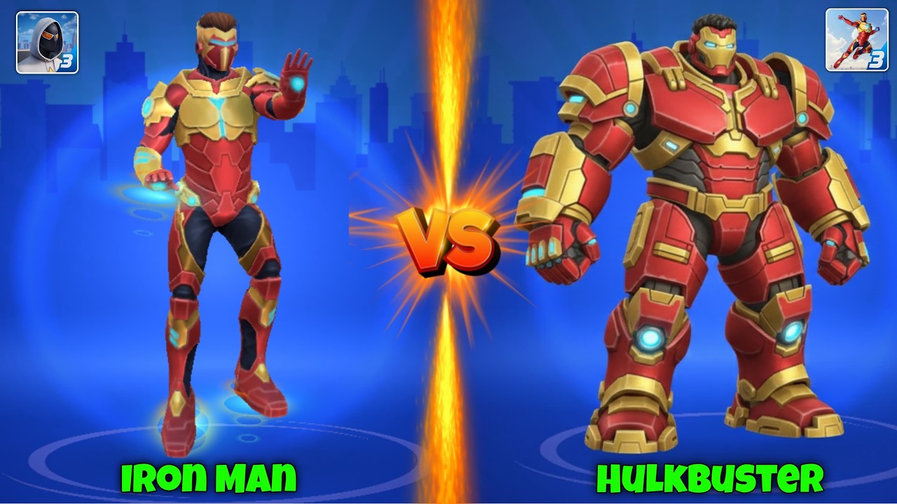 Spider Fighter 3 Iron Man 🆚 HulkBuster Iron Man || First Time Ever|| Who Is The PowerFull!