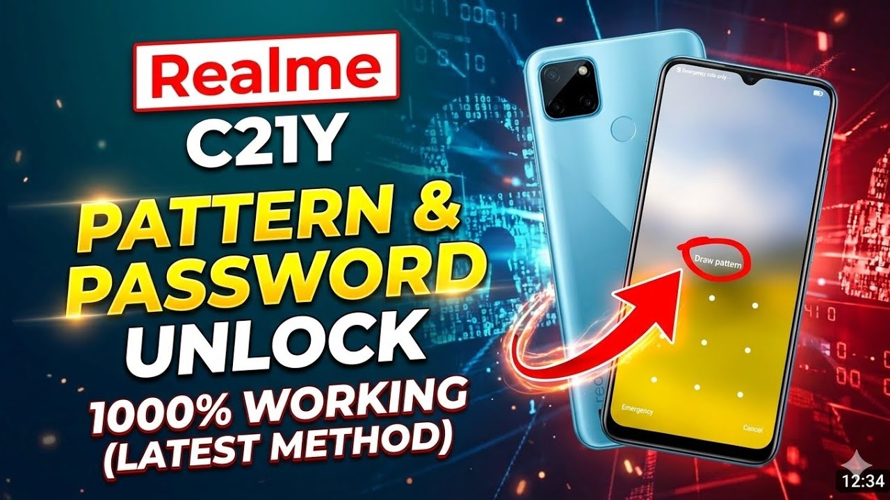 Realme C21y (RMX3261) Hard Reset ll All Type Password, Pattern Lock Remove Without PC 100% Free
