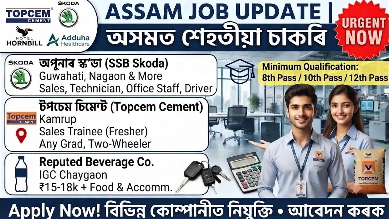 Assam Private Job News Today | Private Job Assam 2026 | Assam Private Job 2026 | Assam Company Job 