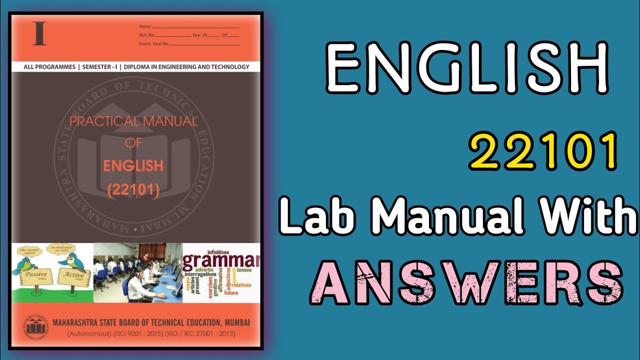 MSBTE Lab Manual | English (22101) | 1st Semester Diploma English Lab Manual | Solved Manual Answer