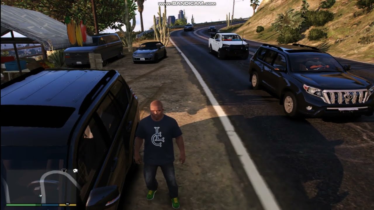GTA 5 Black Land Cruiser 🖤 | Police Block & Battery Protocol Scene gaming #gat5 #gaming #carlovers 