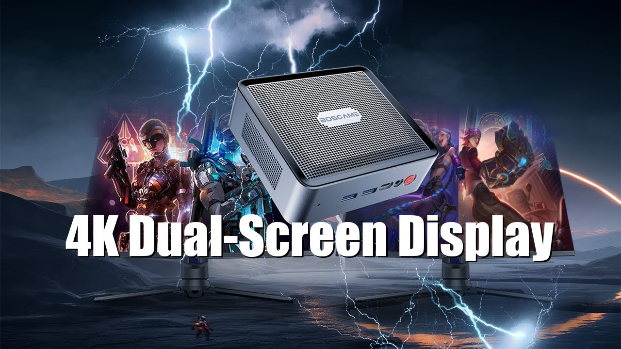 BOSGAME MINI PC - 4K Dual-Screen Display