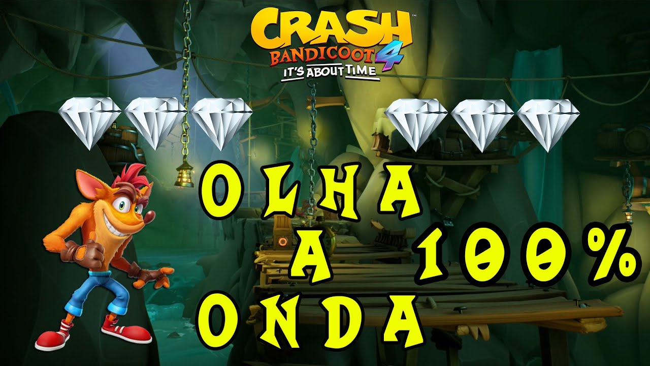 Crash Bandicoot 4 Olha A Onda 100%Todas as Caixas e Joias Localização (Jetboard Jetty)