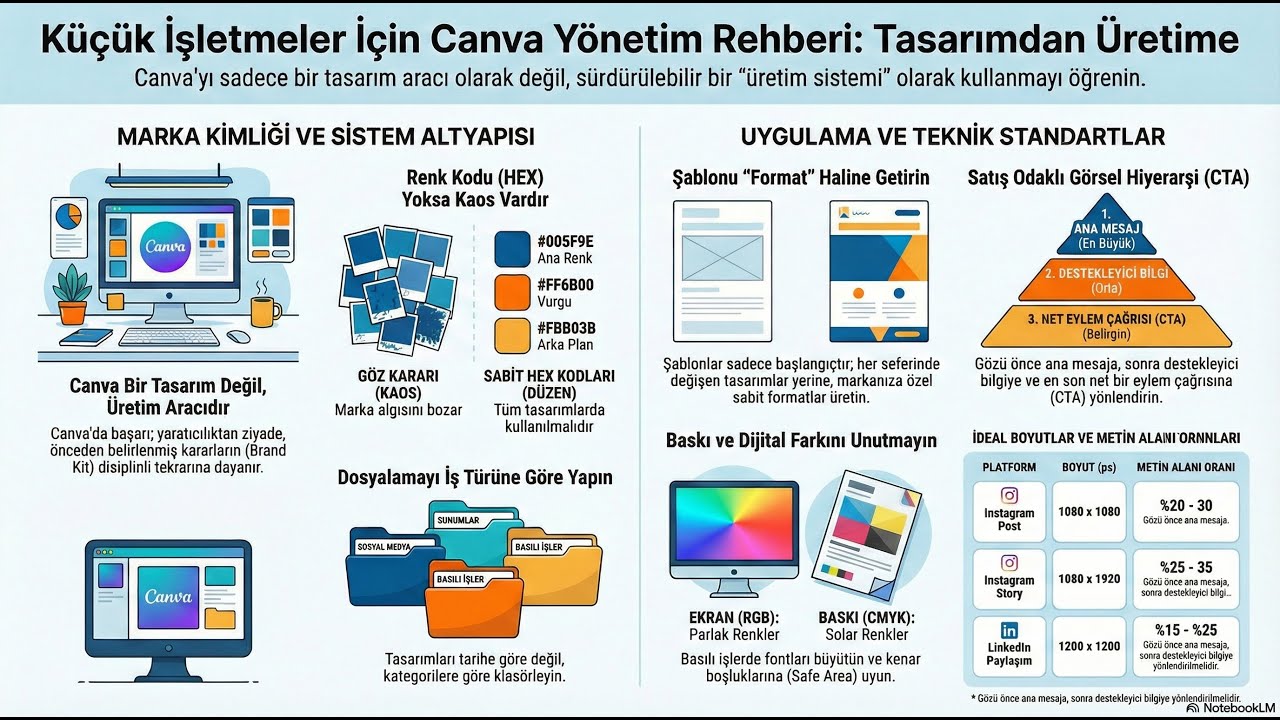 Küçük İşletmeler İçin Canva Rehberi: Tasarım Değil, Üretim Yapın!