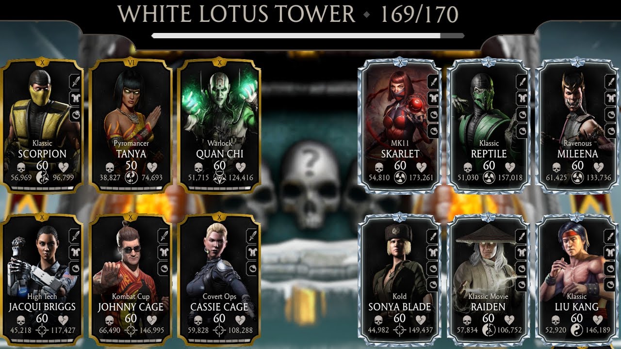 Match 169 & 170 White Lotus Fatal Tower Using Gold Team | MK Mobile