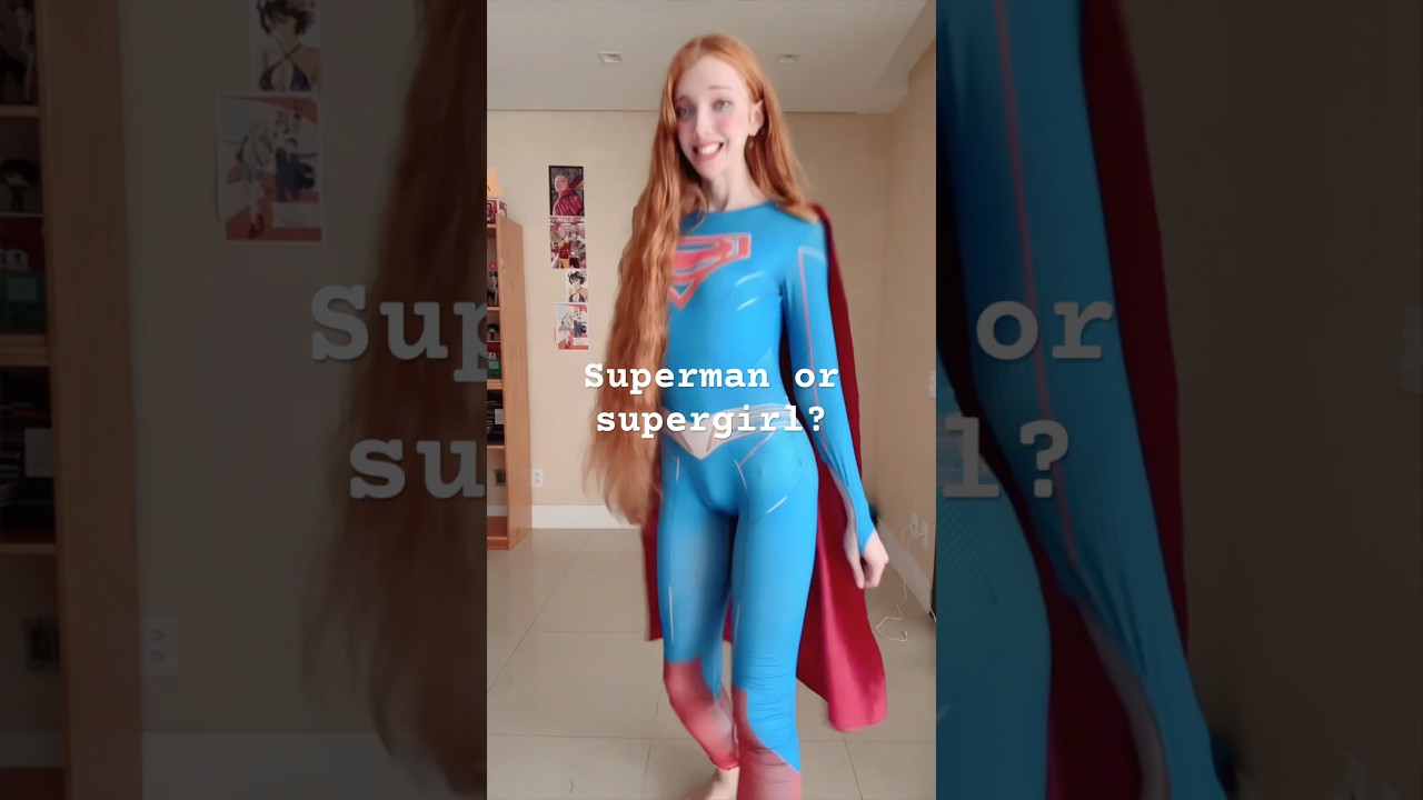 superman or supergirl? 🤔 #transgirl #redhead #transwoman #mtf #transgender