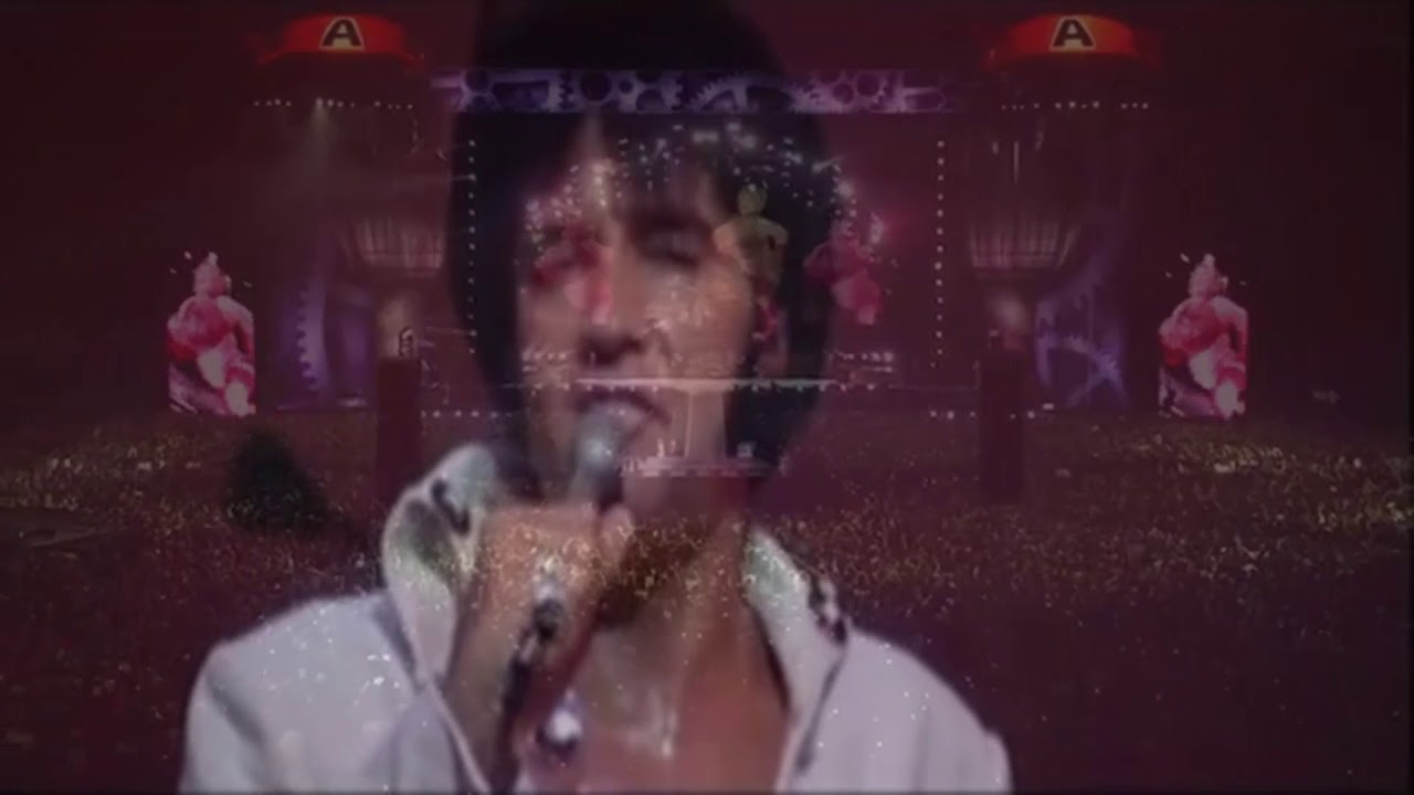 Elvis upfront A whole Lotta Rosie with AC/DC
