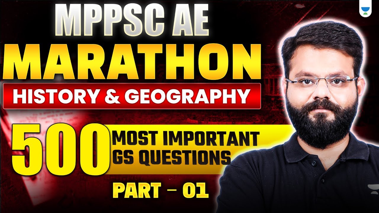 MPPSC AE Marathon | History & Geography | 500 Most Important GS Questions | Amit Vijay Sir