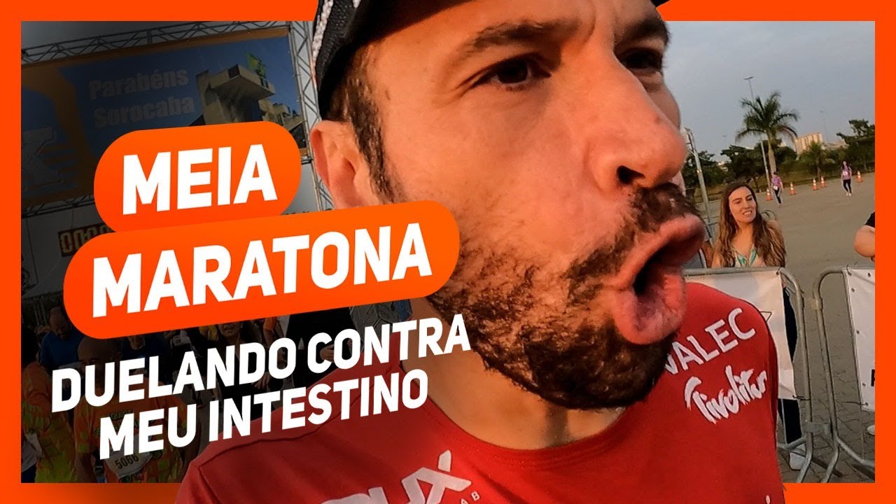Meia maratona lutando contra o intestino