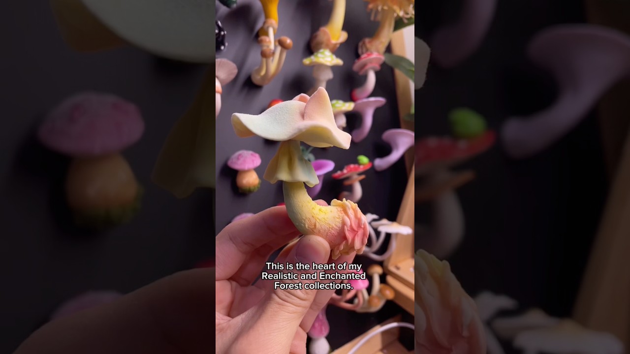 The Clay I Use for My Mushrooms #mushroomart #fridgemagnets #coldporcelain #airdryclay