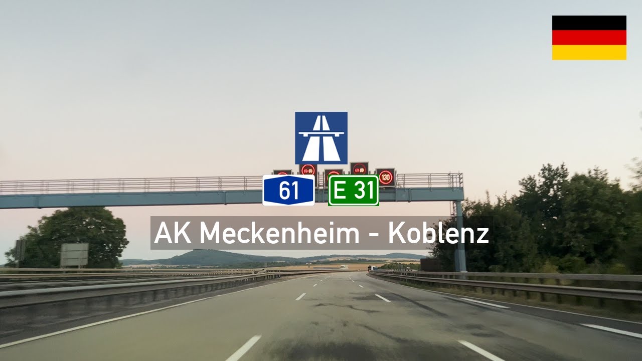 [4KHDR] Driving in Germany: Autobahn A61 E31 from AK Meckenheim to Koblenz - High Speed Drive