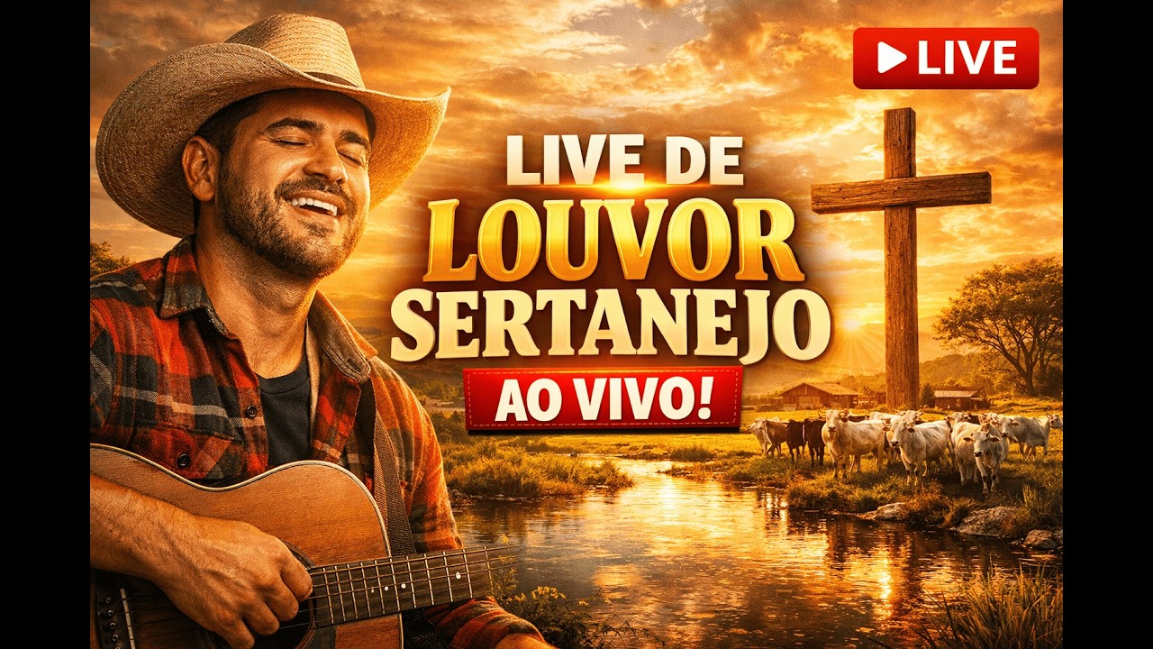 LIVE DE LOUVOR RAIZ 🎸 SERTANEJO GOSPEL AO VIVO AGORA