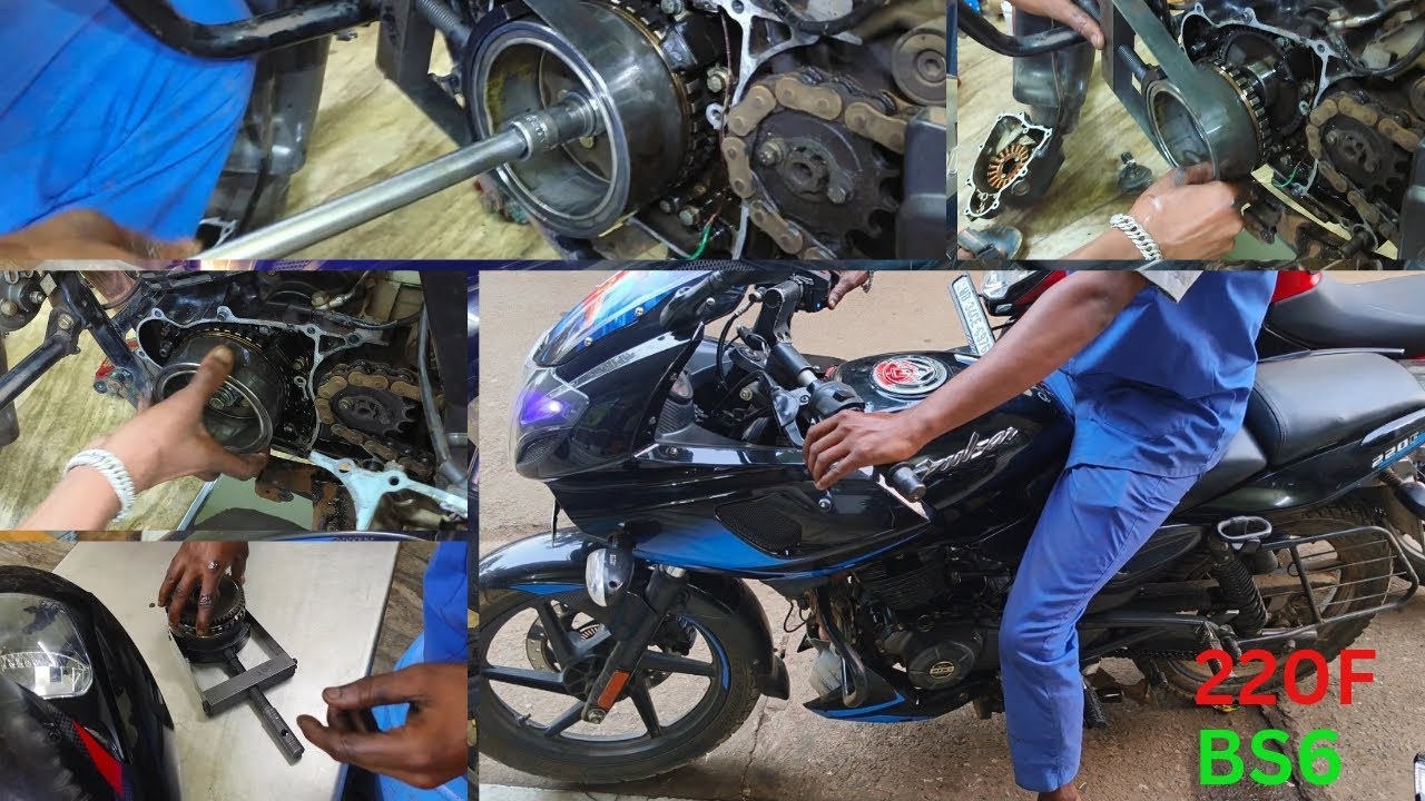 @MotobyteOfficial Pulsar 220F Self/One Way Clutch problem repair in genuine parts #automobile #220f #bs6