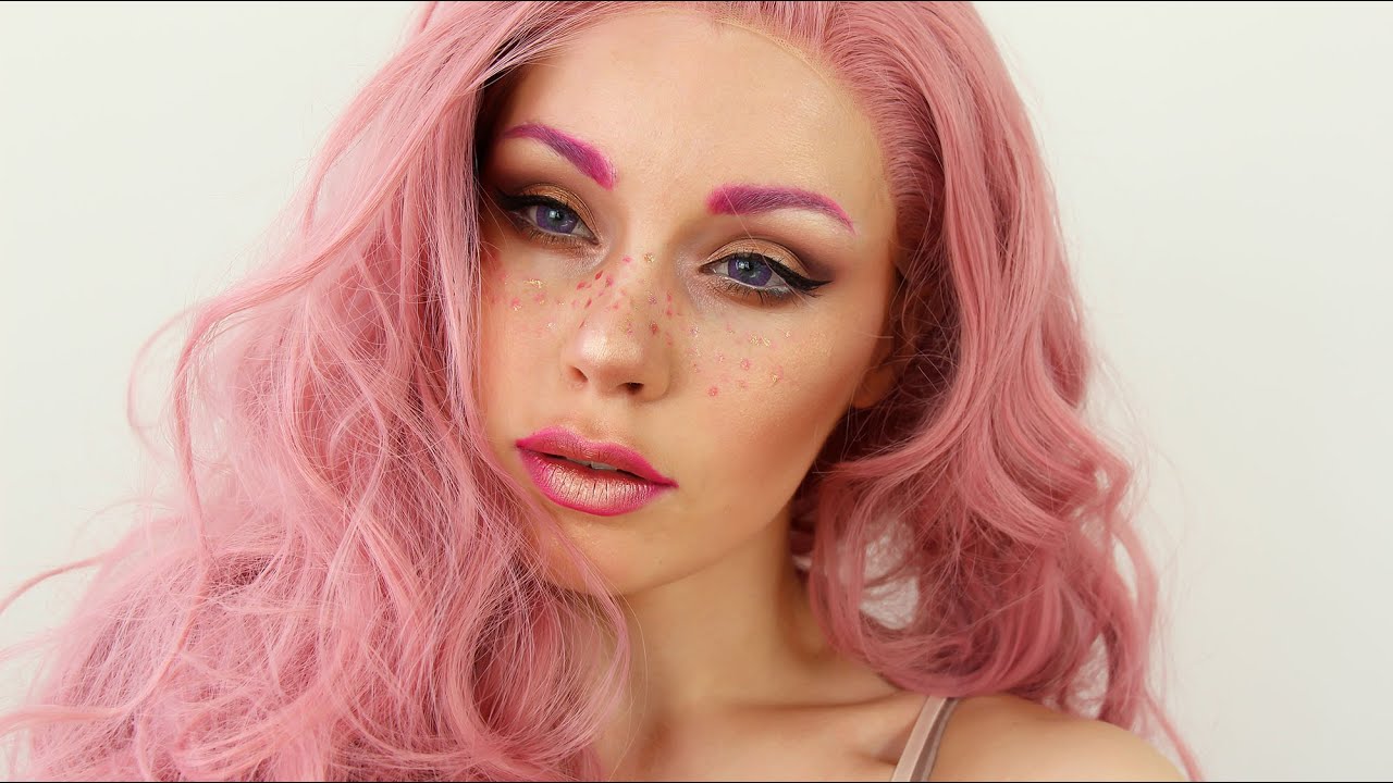Rose Gold Glowy Candy Princess Makeup + Wig Is Fashion review