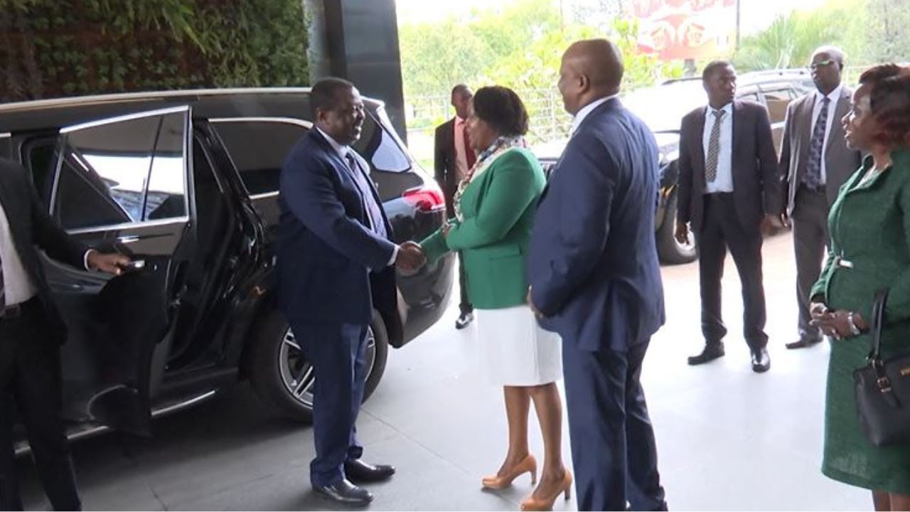 Amazing! See how Mudavadi Arrived to preside Over the Launch of the NSSF 2023-2027 Strategic Plan