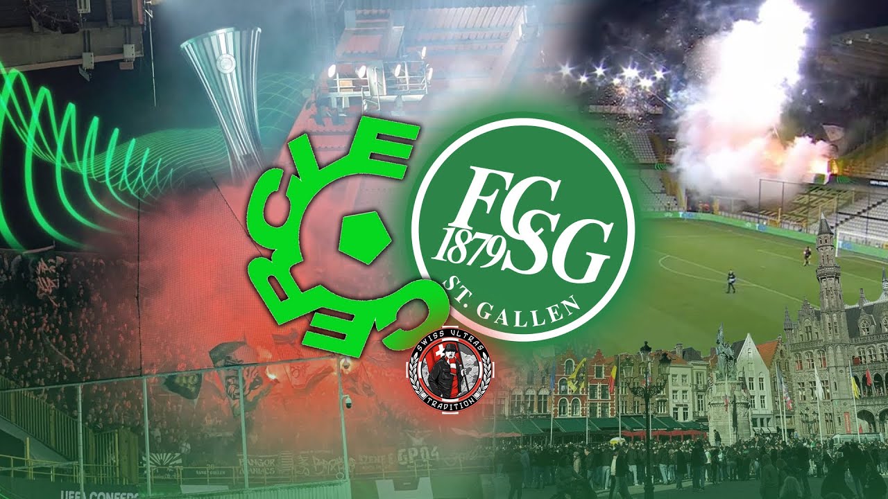 FC ST. GALLEN FANS AWAY IN BRUGES AGAINST CERCLE BRUGGE.-(03.08.2024) | Swiss.Ultras.Tradition