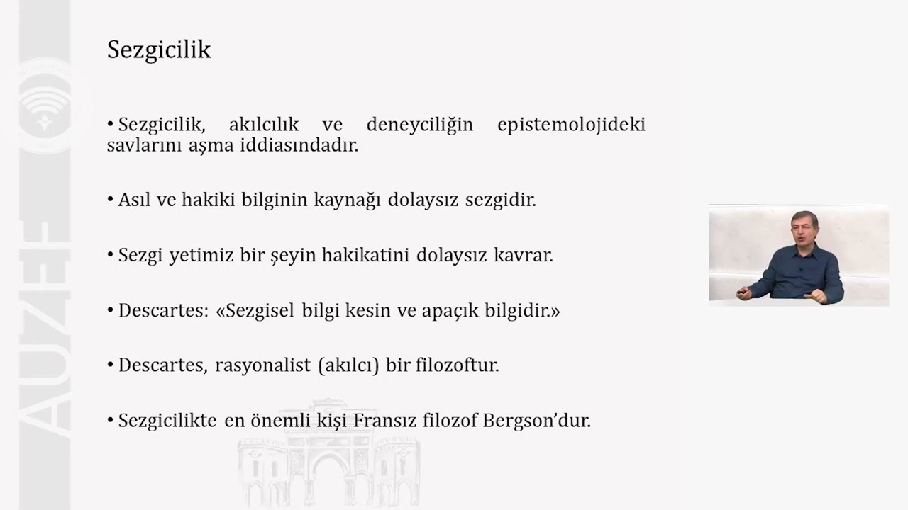 1. Sınıf Bahar- BILGI FELSEFESI 3 PROF DR ENVER ORMAN