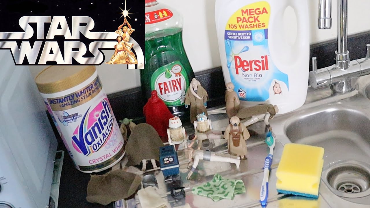 Cleaning Vintage Star Wars Figures / Toys: How To Clean Soft Goods (Clothes) + Figures With Stickers