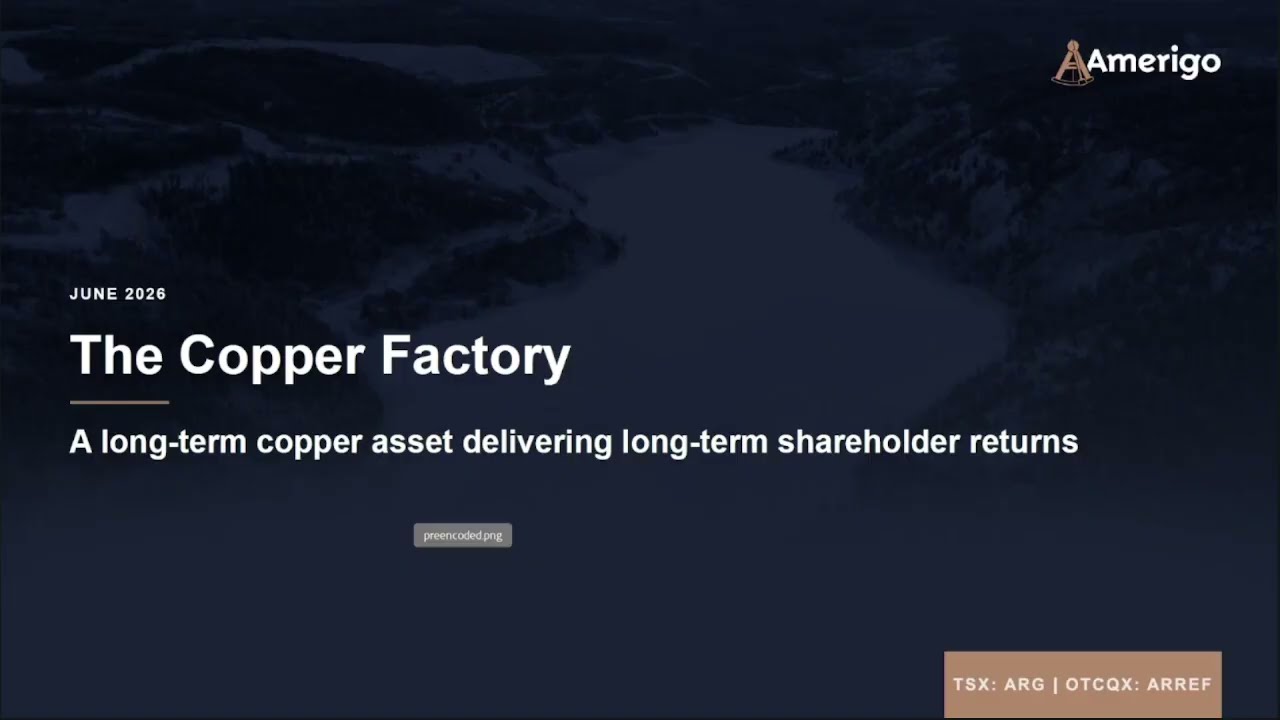 Amerigo Resources Ltd. (TSX: ARG | OTCQX: ARREF)